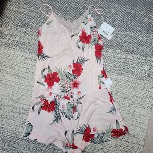Tropical Print Romper